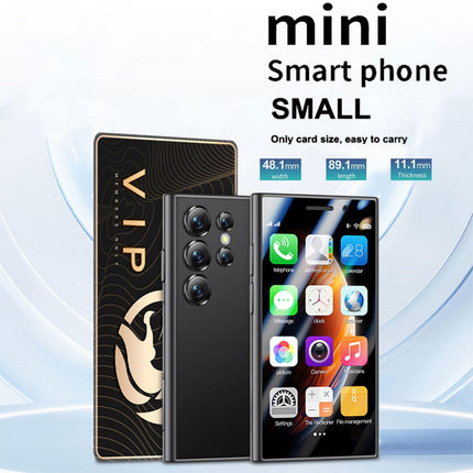Hipipooo mininutitelefon, 3-tolline Android 9.0, kahe SIM-kaardiga minitelefon, 1950 mAh aku, 3 MP + 5 MP kaamera, Face ID, 2 GB + 16 GB (4G-must)