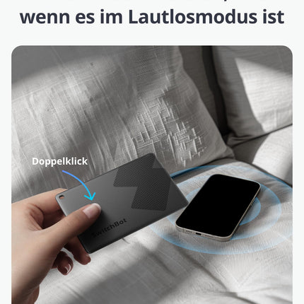 SwitchBot Wallet Tracker Card, Smart AirTag Card Compatible with Apple Find My (Does Not Work with Android), Tracker with Up to 3 Years Battery Life (Non-Rechargeable), Waterproof IP67