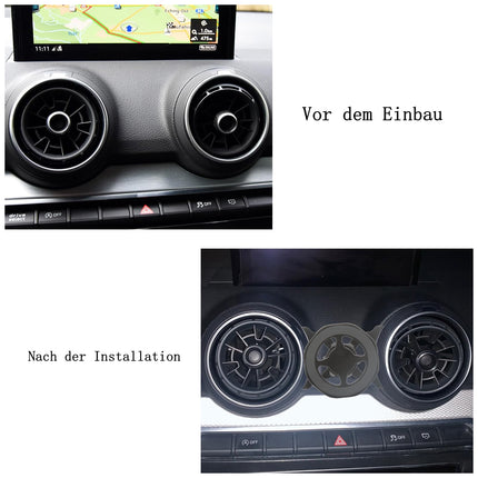 Cookiss magnetiline telefonihoidik, mis ühildub Audi Q2 ja Audi SQ2-ga, sobib MagSafe nutitelefonidele ja GPS-ile koos autotelefonihoidikuga, 360 kraadi reguleeritav vaade (must)