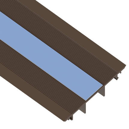 Habengut CC10081 PVC-st põrandakaablijuhik, pruun, poolringikujuline kaablisild kuni 3 kaablile / laius 7,5 cm, pikkus 1 m