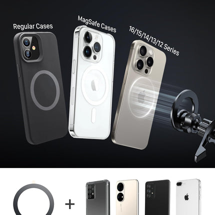 YOSH Car Phone Holder for MagSafe Car Mount Round Air Vent, Magnetic Cell Phone Car Mount Compatible with Mercedes-Benz A/B/C/V-Class/GLC, Mercedes Accessories for iPhone Andriod