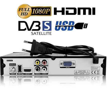hd-line 20500 S Digital Satellite HD Receiver (DVB-S/DVB-S2, HDMI, AV, 2x USB 2.0, Full HD 1080p, Digital Audio Out) [Pre-programmed for Astra, Hotbird and Türksat] Intelligent Remote Control