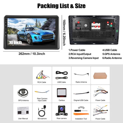 CAMECHO Android autoraadio navigatsiooniga Renault Master 2019-2022 jaoks, kahe DIN-iga autoraadio 9-tollise ekraaniga, Mirror Link FM/RDS WiFi Bluetooth ja USB + tahavaatekaamera