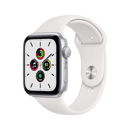 Apple Watch SE 2020 (GPS, 44MM) Silver Aluminum Case with Blanc Sport Band (Refurbished)