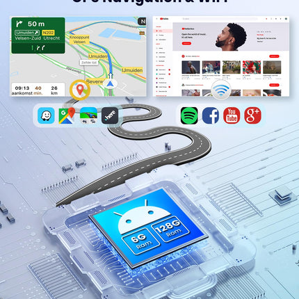 6G+128G 8-tuumaline traadita Carplay Android autoraadio Ford Fiesta MK7 2009-2016 9,7-tollise puutetundliku ekraaniga autoraadio Android Auto GPS navigatsiooniga WiFi Mirror Link Bluetooth FM/RDS/DSP EQ/USB/SWC tahavaatekaamera
