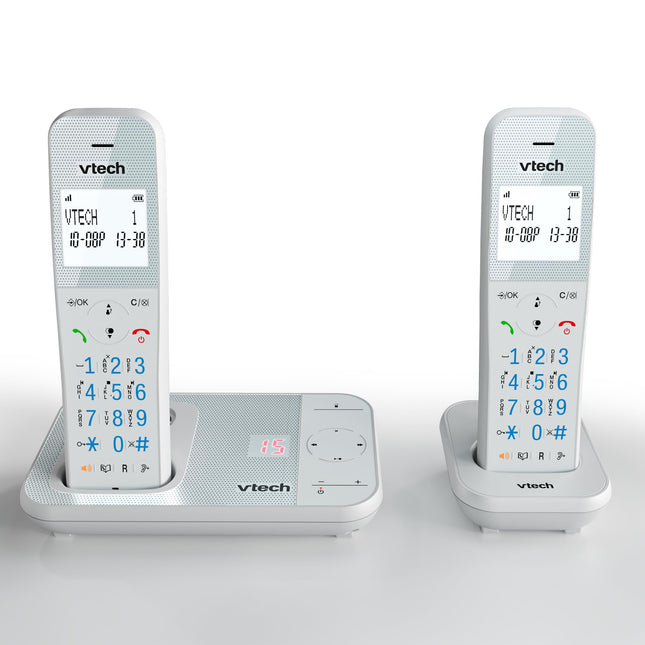 VTech XS1051 DECT telefon Juhtmeta 2 telefonitoruga, Juhtmeta telefon automaatvastajaga, helistaja blokeerimise, käed-vabad funktsiooni, helitugevuse võimendi, käed-vabad süsteemiga