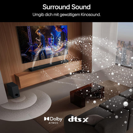 LG DS77TY 3.1.3 Dolby Atmos heliriba (400W) juhtmevaba subwooferiga (eARC, HDMI, optiline, Bluetooth) [2024], must