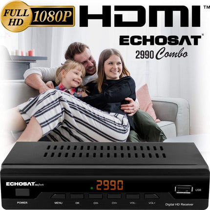 HD-line kaabelvastuvõtja kaabelvastuvõtja digitaalse kaabeltelevisiooni vastuvõtja 2990 Combo DVB-C + HDMI kaabel ja KabelDirekt antennikaabel - 2m - (varjestatud, 75 oomi, koaksiaalpistik &gt; koaksiaalühendus)