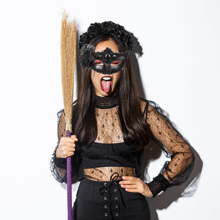Holibanna 2-osaline poolmask elegantsete maskide jaoks Halloweeni karnevali ja cosplay pidudeks, ainulaadne ja dekoratiivne, sobib nii meestele kui naistele