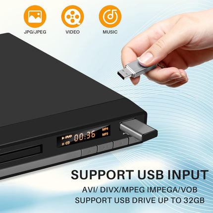 HD DVD-mängija HDMI-ühendusega, nutiteleri jaoks regioonivaba, HDMI/RCA väljundkaabel kaasas, katkestusmälu, sisseehitatud PAL/NTSC, CD-mängija koduseks kasutamiseks (mitte Blu-ray) (must)