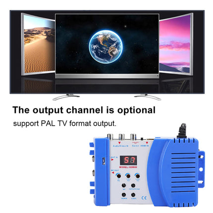 Bewinner HDMI modulaatori RF-muundur, koaksiaalne komposiit VHF UHF SDR demodulaatori adapter, digitaalne RF-modulaator PAL NTSC vormingu jaoks HDMI jaoks, AV-RF-muundur