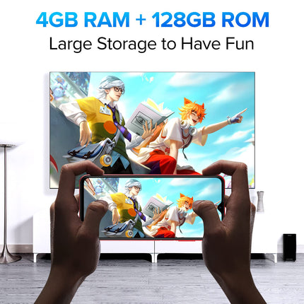 Ulefone Note 12 mobiiltelefon (2023) 7700mAh suur aku 128GB ROM/SD-128GB 6,82-tolline HD+ Android 11 nutitelefon ilma lepinguta, 13MP põhikaamera 3 kaardipesa 4G kahe SIM-kaardiga mobiiltelefon OTG - (must)