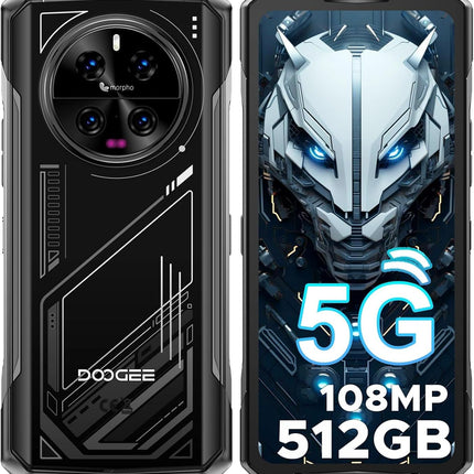 DOOGEE V40 5G õuenutitelefon lukustamata Android 14, Dimensity 7300, 32 GB + 512 GB õuenutitelefon, 8680 mAh/33 W, 6,78 tolli HD+ 120 Hz, 108 MP + 20 MP öönägemine, IP68/IP69K/NFC/Face ID