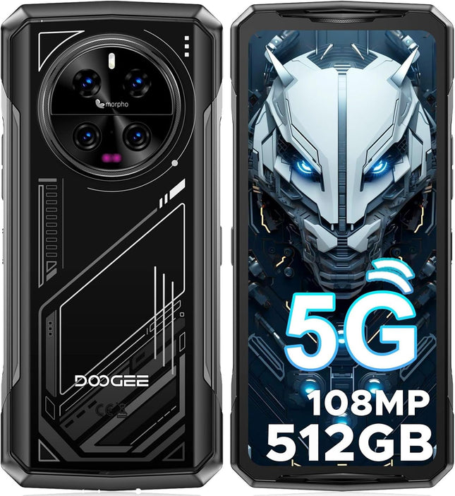 DOOGEE V40 5G õuenutitelefon lukustamata Android 14, Dimensity 7300, 32 GB + 512 GB õuenutitelefon, 8680 mAh/33 W, 6,78 tolli HD+ 120 Hz, 108 MP + 20 MP öönägemine, IP68/IP69K/NFC/Face ID