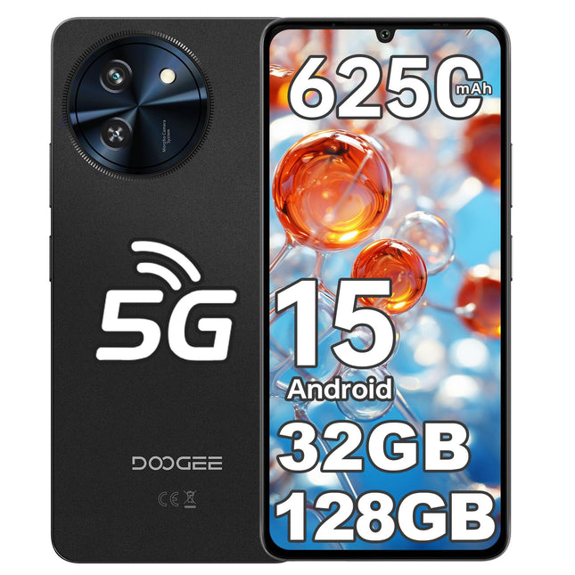 DOOGEE Note 59 5G Android 15 nutitelefon, 32 GB + 128 GB / 2 TB mobiiltelefon, odav mobiiltelefon, 6,75-tolline HD+ 120 Hz mobiiltelefon, 6250 mAh SIM-kaardita mobiiltelefonid, 16 MP + 8 MP, kahekordne 5G SIM, OTG/Face ID/NFC/Widevine L1