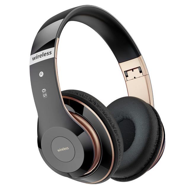 Lankey Sound juhtmevabad Bluetooth-kõrvaklapid, kõrvapealsed Bluetooth-kõrvaklapid 6 ekvalaiseri režiimiga, 65 tundi juhtmevabasid kõrvaklappe sisseehitatud HD-mikrofoniga, FM, SD/TF õues, transpordiks, reisimiseks, õppimiseks