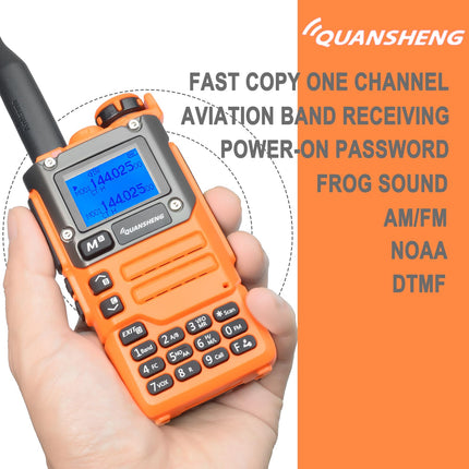 HYS Quansheng UV-K5(8) VHF UHF 5W raadiosaatja, laetav pika levialaga kahesuunaline raadiosaatja (kruvkinnitusega), 200 kanaliga VOX-funktsioon, sisseehitatud LED-tuli