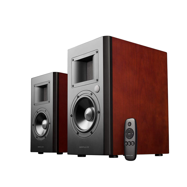 EDIFIER AIRPULSE A200 - 2.0 stuudiomonitorid (130W) Bluetooth V5.0-ga (aptX), täpsete ja selgete kõrgete helide jaoks mõeldud lint-horn-tweeter, mitmekülgne ühenduvus, sh kaugjuhtimispult