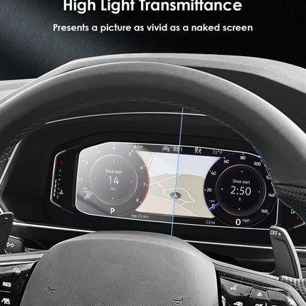 WEIPIN Compatible with VW T-Cross/T-Roc/Tiguan 2/Polo MK6/Touran/Passat B8 10.25" Digital Cockpit Protective Film Instruments Protective Film Screen Protector Accessories