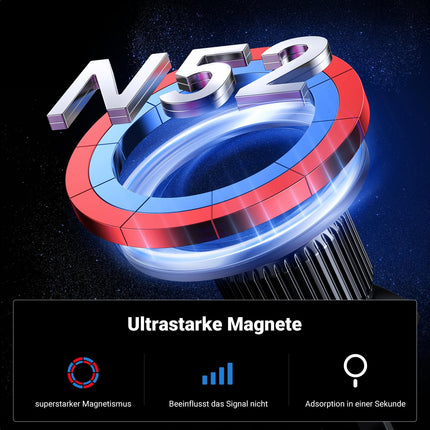 UGREEN MagSafe autohoidik 2-ühes autotelefonihoidik, 360° pööratav autotelefonihoidik õhutusava ja iminapaga, ühildub iPhone 16/15/14/13/12 Pro Max Mini ja kõigi nutitelefonidega