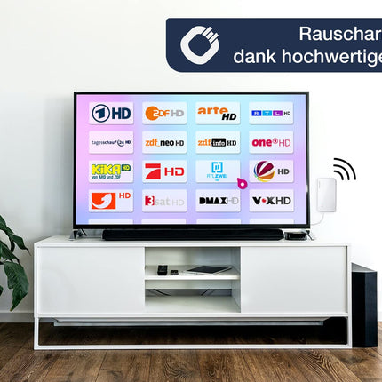 Oehlbach Scope Vision DVB-T2 HD antenn - digitaalne siseantenn - USB toide - aktiivne DVB-T2 võimendi - siseantenn, testi võitja - valge