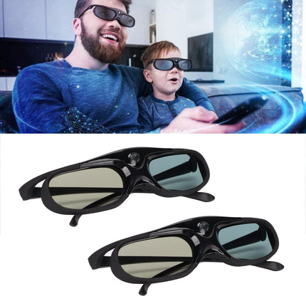2 tk DLP Link 3D-prille, 144 Hz aktiivse katikuga 3D-prillid, laetavad 3D-prillid DLP Link 3D-projektoritele, 3D-prillid ZX4 H1 jaoks, JMGO G1 G3 X1 3D-projektorile