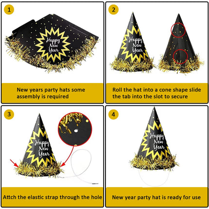 New Year's Eve decoration 2025 New Year's Party Decoration Set, New Year's Party Hats New Year's Eve Headband New Year's Party Horns New Year's Eve Balloons for Children New Year's Eve Decoration 2025 New Year's Party Accessories