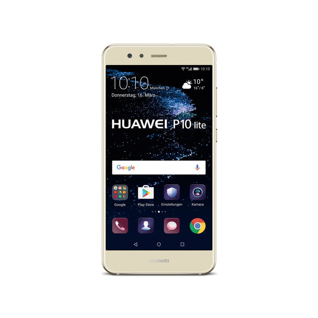 HUAWEI P10 lite kahe SIM-kaardiga nutitelefon (13,2 cm (5,2 tolli) puutetundlik ekraan, 32 GB sisemälu, Android 7.0) plaatina-kuldne