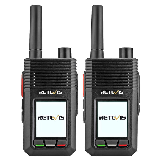 Retevis RB20 võrguühendusega kahesuunaline raadiosaatja, 4G piiramatu levialaga raadiosaatja, 4000mAh mini pika levialaga pihuarvuti GPS-iga, meeskonnale, veoautojuhile (must, 2 tk pakis)