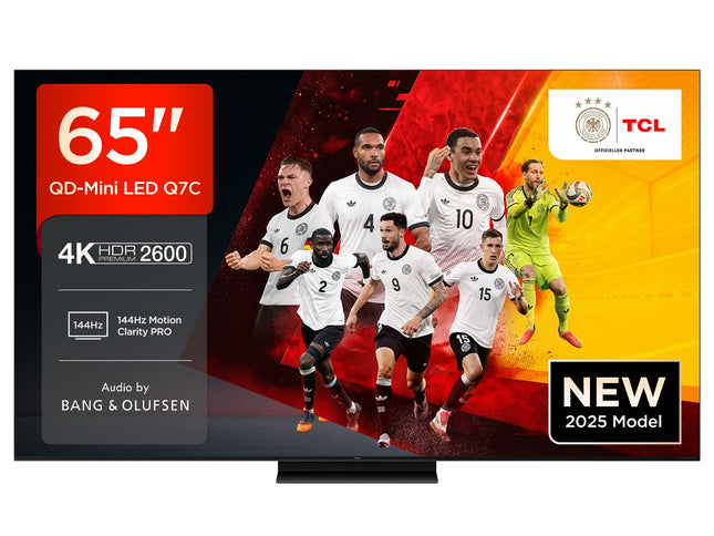 TCL 65Q7C 65-inch QD-Mini LED TV, 4K HDR Premium 2600, Smart Google TV (Dolby Vision IQ &amp; Atmos, HVA Panel, Audio by Bang &amp; Olufsen, 144Hz Motion Clarity Pro, Game Master)
