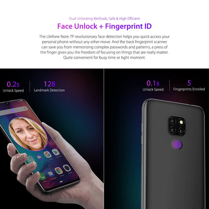 Ulefone Note 7P (2019) 4G Smartphone Unlocked, 6.1-inch Waterdrop Screen, Android 9.0 Dual SIM Mobile Phone, MTK6761 2.0GHz 3GB RAM 32GB ROM, Triple Rear Camera, Fingerprint Green