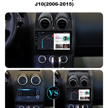 SXAUTO Android 14 - [6G+128G] - IPS autoraadio sobib Nissan Qashqai J10-le (2006-2015) - sisseehitatud juhtmevaba Carplay/Android Auto/DSP - kaamera + mikrofon - DAB SWC WiFi kiire käivitusega 360-kaamera 4G - 2 DIN 9-tolline