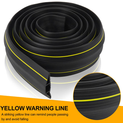 Floor cable bridge, 3M floor cable duct, flexible PVC floor cable protection, floor cable cover for office, workshop, warehouse, concert etc., cable protection and prevention of tripping hazards