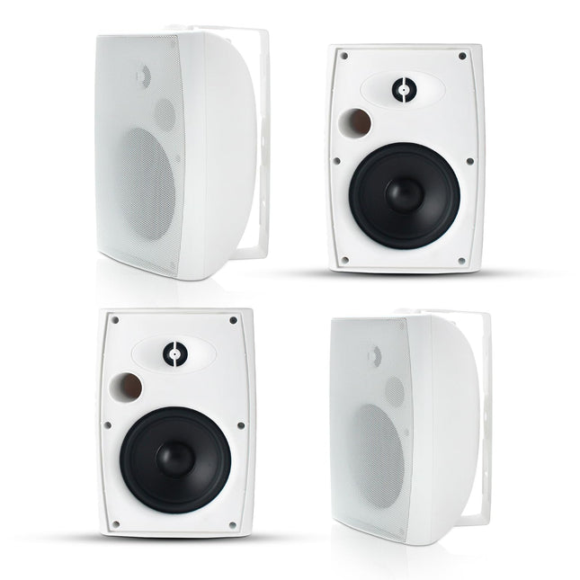 Herdio 6.5-inch 800W Wired Waterproof Passive Outdoor Speakers with Powerful Bass, Wall-Mounted Speakers for Patio, Garage, Covered Deck, All-Weather Durability