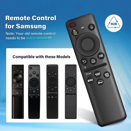 Samsungi asenduspult, BN59-01432A päikeseenergial laetav hääljuhtimispult Samsungi nutitelerile, universaalsed kaugjuhtimispuldid Samsungi teleritele, mis ühilduvad Samsungi 2021-2023 Neo LED nutiteleriga 4K HD