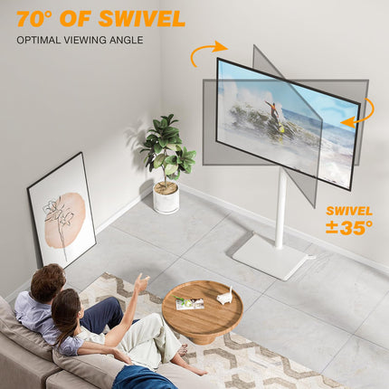 TVON telerialus, teleri põrandaalus 32–55-tollistele teleritele, telerialus, reguleeritava kõrgusega, pöörlev, max. VESA 400x400 mm, kuni 40 kg