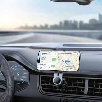 Lamicall MagSafe'i autokinnituse jaoks, mobiiltelefonihoidik autosse - [2025 klaasplaat] universaalne mobiiltelefonihoidik automagnetiga, tugev magnetiline auto õhutusava kinnitus iPhone 16 15 14 13 12 Pro Max nutitelefonile