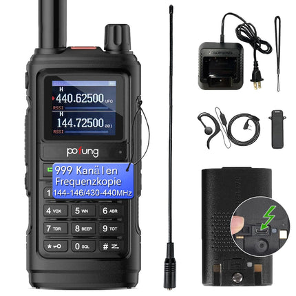 BF-17E kahe sagedusalaga raadiosaatja, pihuraadiod, pika levialaga kahesuunaline raadiosaatja 144-146/430-440MHz, 999 kanaliga, 1800 mAh akuga täiskasvanutele seiklusteks, õues kasutamiseks, telkimiseks