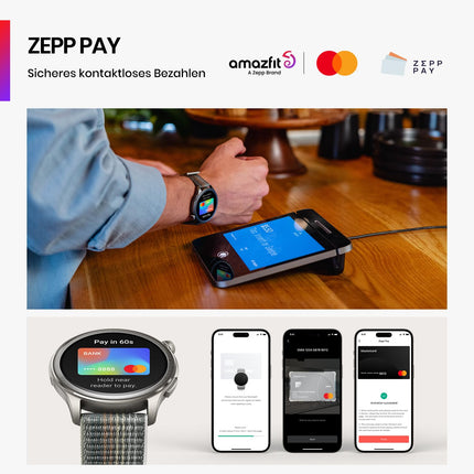 Amazfit Balance 46mm nutikell, kontaktivaba NFC-makse, tehisintellektiga treener, 14-päevane aku tööiga, une ja tervise jälgimine, GPS, 150 spordirežiimi, Bluetooth-kõned Androidile ja iPhone'ile