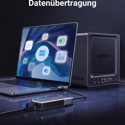 UGREEN 5Gbps USB C LAN-adapter Etherneti adapter 5000Mbps RJ45 võrguadapter, mis ühildub NAS-i, MacBook Pro M4, Mac mini M4, XPS-i jne-ga.