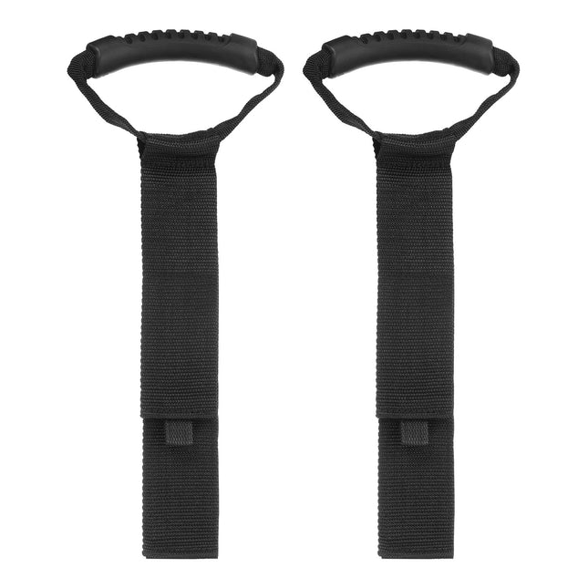 sourcing map Extension Cord Holder Organizer Storage Straps 435 mm Heavy Duty Garage Carrying Straps with Handle for Power Cords, Cables, Hoses, Ropes, Black, 2 Pack