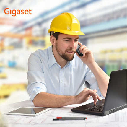 Gigaset E630HX - DECT-telefonitoru laadimisalusega - Fritzbox-ühilduv - Juhtmeta telefon ruuteri ja DECT-baasjaama jaoks - Tugev ja vastupidav, must [Saksa versioon] [Ilma baasjaamata]