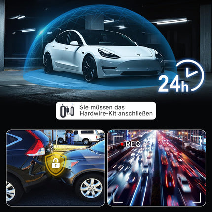 GKU 4K+2.5K autokaamera esi- ja tagaosas 5GHz WiFi-ga, autokaamera 64G SD-kaardiga, STARVIS öönägemisfunktsioon, 1.5" IPS-ekraan, GPS-autokaamera, 24H parkimise jälgimine, 360° pööratav. Max. 512GB