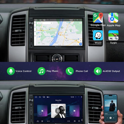Eonon 7-tolline Android 13 autoraadio juhtmevaba CarPlay Android Auto 2+32GB universaalne raadio IPS-ekraaniga GPS-navigatsiooniga BT 5.0 WiFi Online-video toetab DAB+ (UA13)