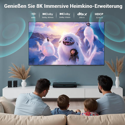 Etseinri 8K 4K HDMI Cable 10M, Nylon Braided 48Gbps High Speed ​​HDMI® Cable 4K 240Hz 165Hz 144Hz 120Hz 8K 60Hz 4:4:4 DTS:X eARC HDCP2.3 HDR10+ TV Monitor Projector Gaming PC PS5 X-box