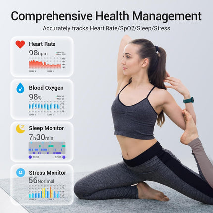 Nutikell meestele ja naistele, 1,8-tolline HD puutetundliku ekraaniga nutikell Bluetooth-kõnedega, 110+ spordirežiimi, fitness-jälgija pulsisageduse ja une jälgimisega, sammulugeja, IP68 veekindel iOS-ile ja Androidile