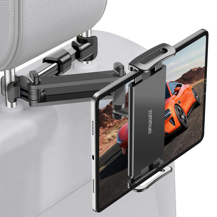 Zommuei tahvelarvuti hoidik autosse, tahvelarvuti hoidikud autosse - pikendatav auto peatoele kinnitatav tahvelarvuti hoidik iPadile, iPhone'ile/Samsung Tabile/Kindle Fire HD-le/Nintendo Switchile jne. 4,4–14-tollistele seadmetele