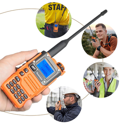 HYS Quansheng UV-K5(8) VHF UHF 5W raadiosaatja, laetav pika levialaga kahesuunaline raadiosaatja (kruvkinnitusega), 200 kanaliga VOX-funktsioon, sisseehitatud LED-tuli