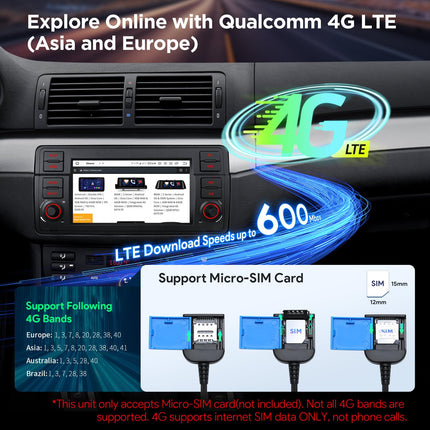 XTRONS 7-tolline QLED IPS Android 14 autoraadio Qualcomm 665 Octa Core 8GB 256GB sisseehitatud 4G LTE automäng Android Auto HDMI väljund WiFi GPS Bluetooth 5.0 valikuline DAB OBD BMW E46 Rover 75 ZT jaoks