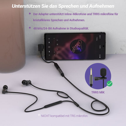 Cubiluxi täisnurga USB-C kõrvaklapiadapter [192 kHz/24-bitine DAC] C-tüüpi - 3,5 mm kõrvaklapiadapter, ühildub iPhone 16/15, iPad Pro 13/12.9/11, iPad Air 13/5th/4th, Samsung S25/S24/S23/S22-ga
